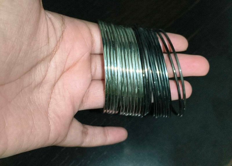 Set of 24 Stackable Metal Bangles
