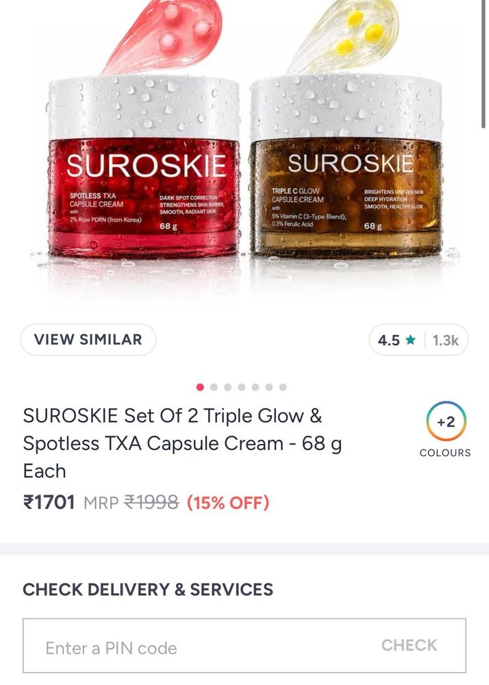 SUROSKIE Set of 2 Capsule Creams