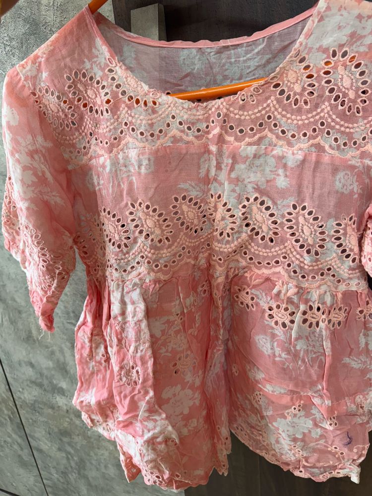 Pink Floral Top