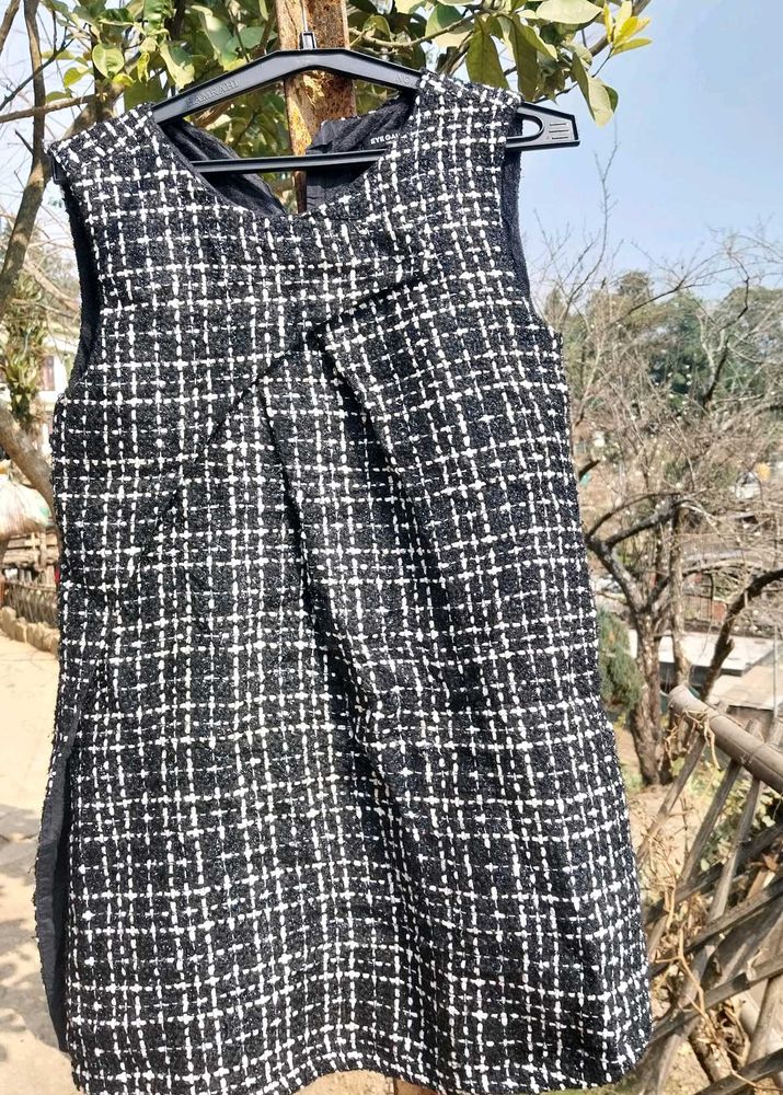 Chic Tweed Dress ( length  75cm)