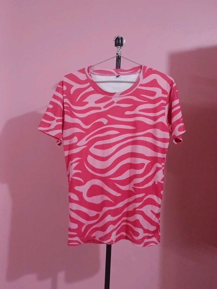 Pink Zebra Print T-Shirt