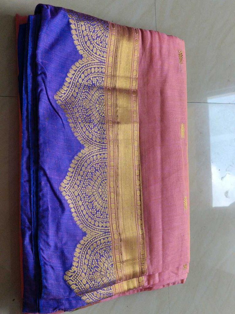 Beautiful Pink &amp; Blue Saree