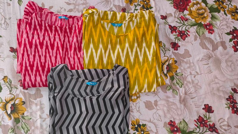 Ikat Print Tops - Bundle of Three