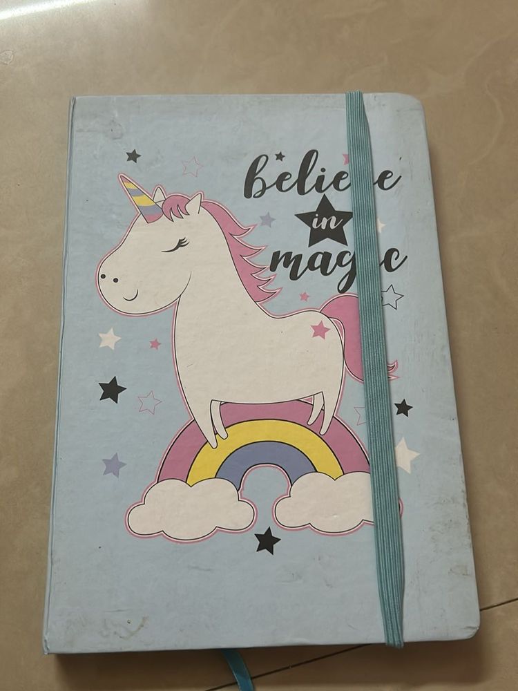 Unicorn Themed Ruled Hard Bound Notebook