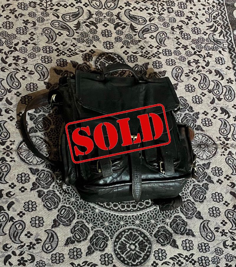 Vintage Original Leather Backpack.
