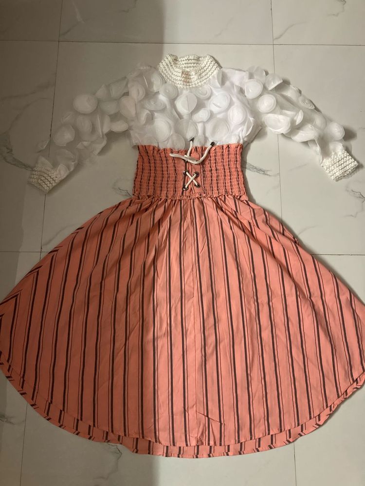 Striped Fit &amp; Flare Dress