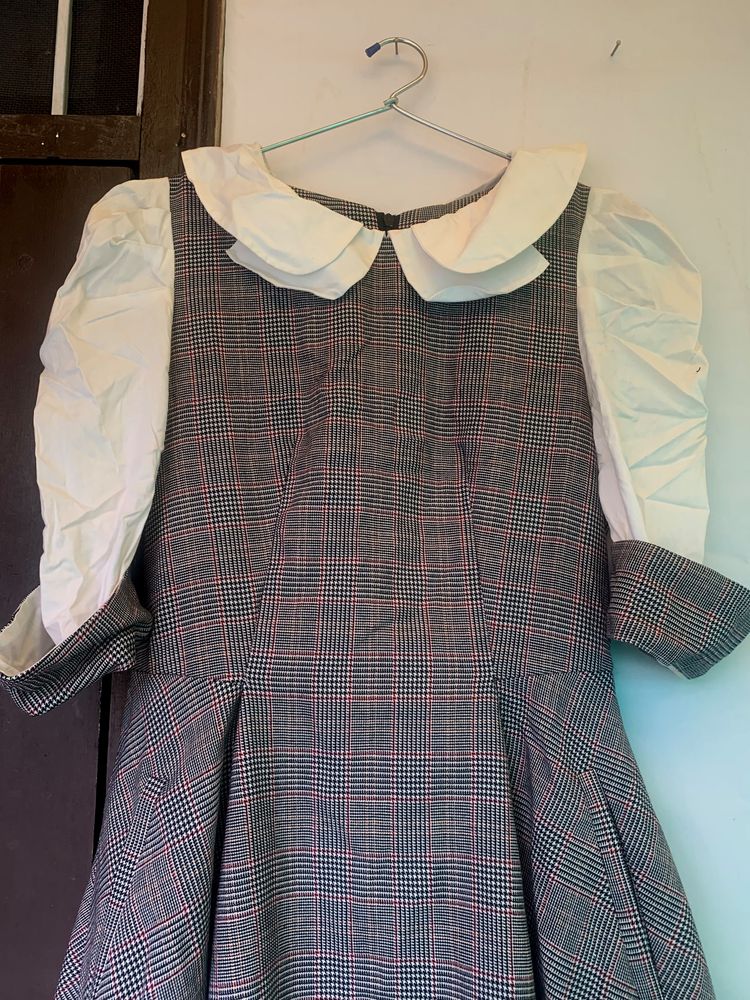 Korean Checkered Dress