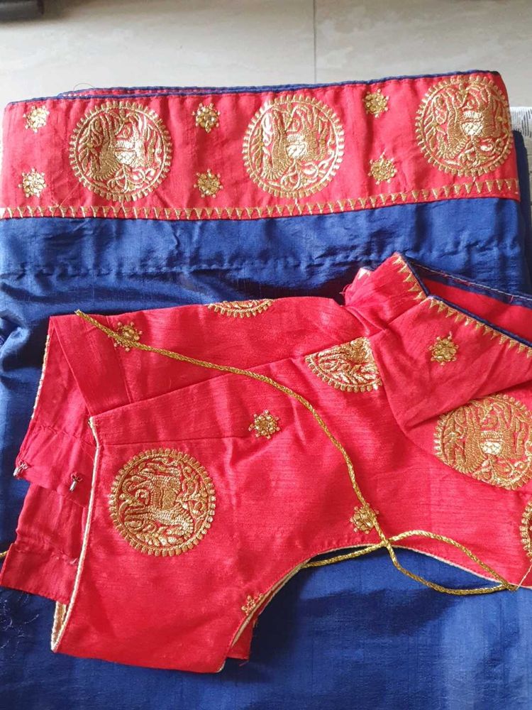 Beautifully Embroidered Silk Blouse