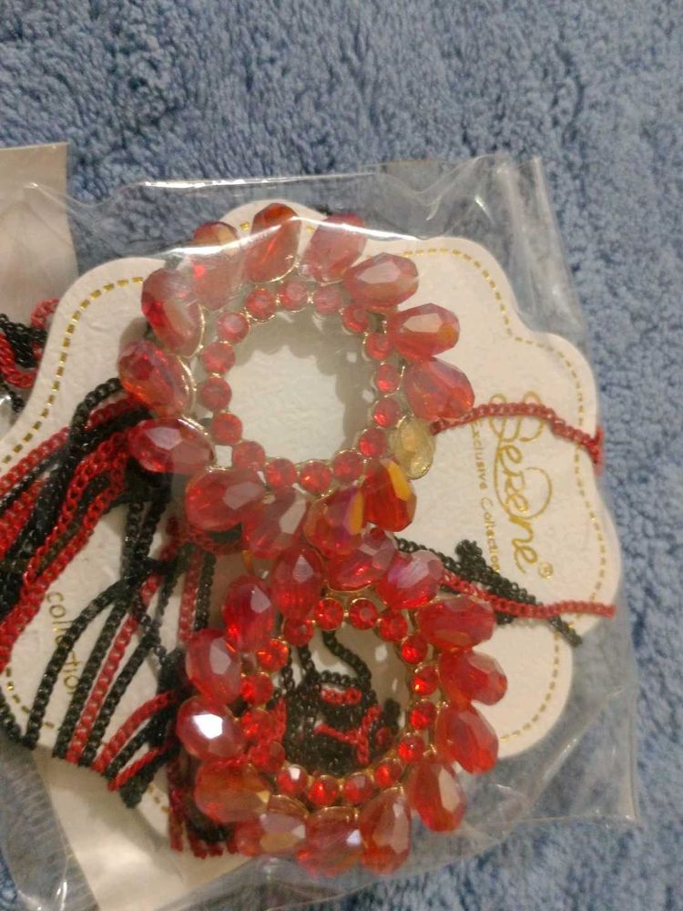 Stunning Red Stone Jewellery Set