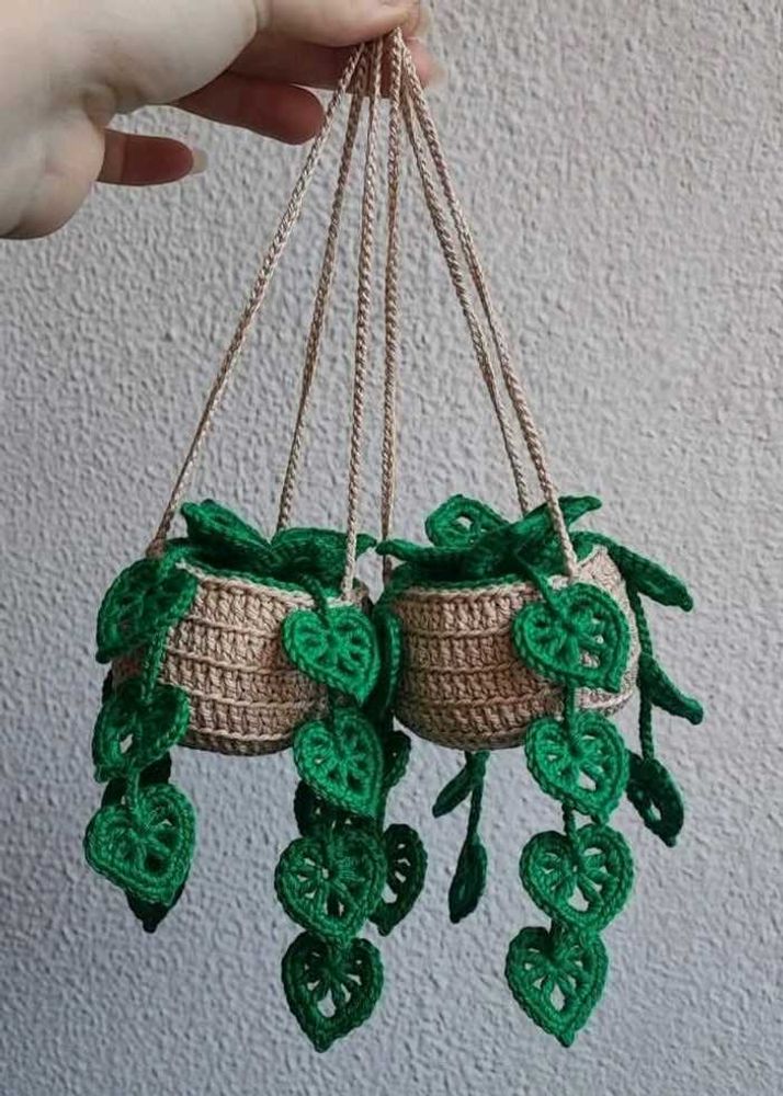 Crocheted Hanging Plant Decor (Set of 2)