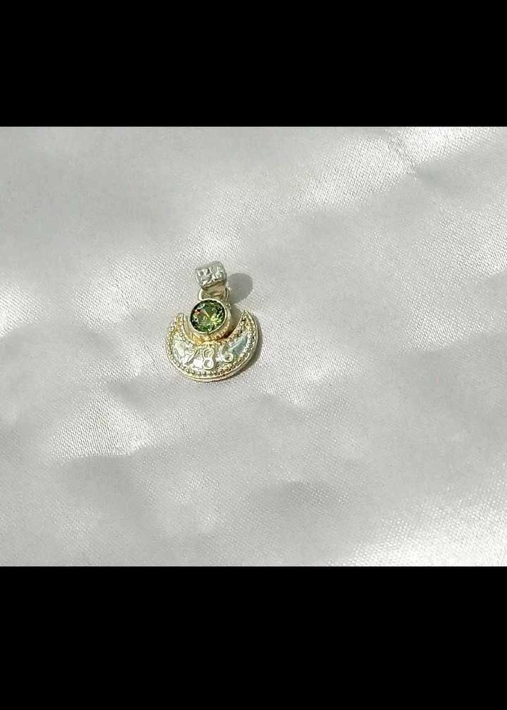 Original Silver Green Stone Pendant