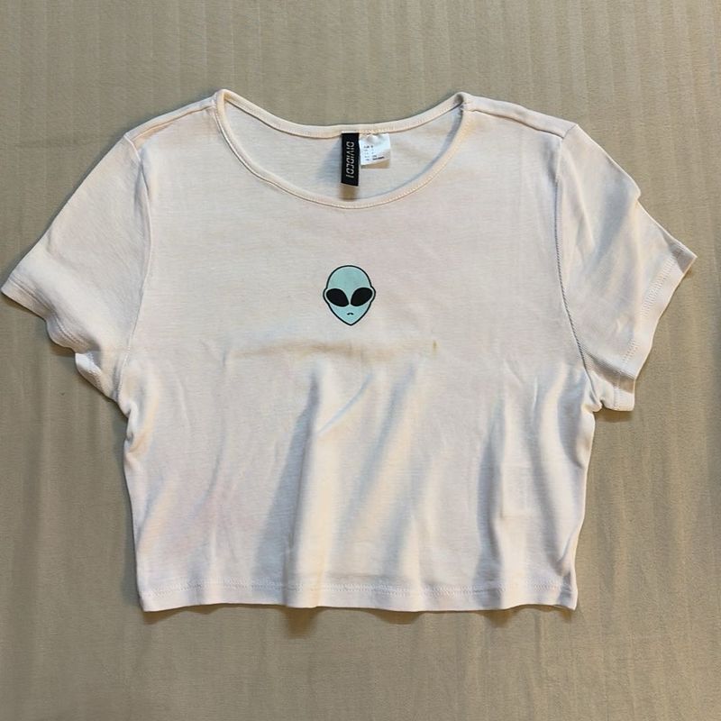 Alien Graphic Crop Top