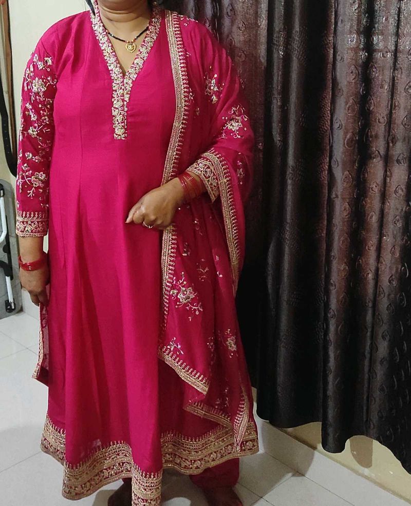 Pink Embroidered Salwar Suit