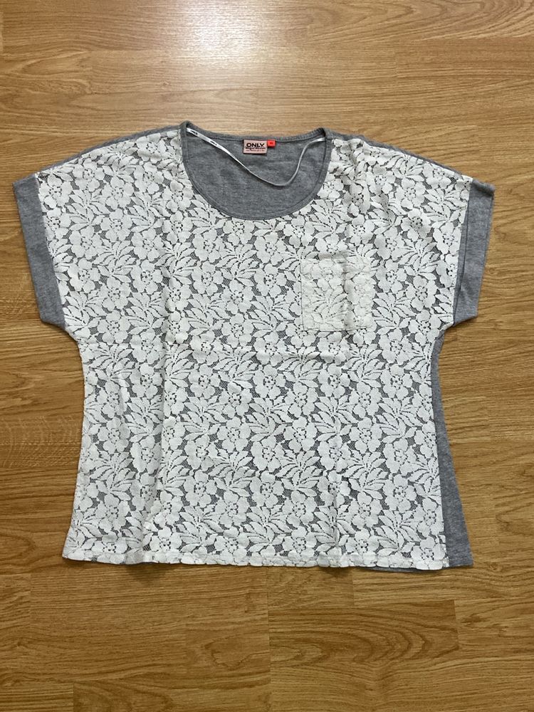 Only Lace Detail Tee