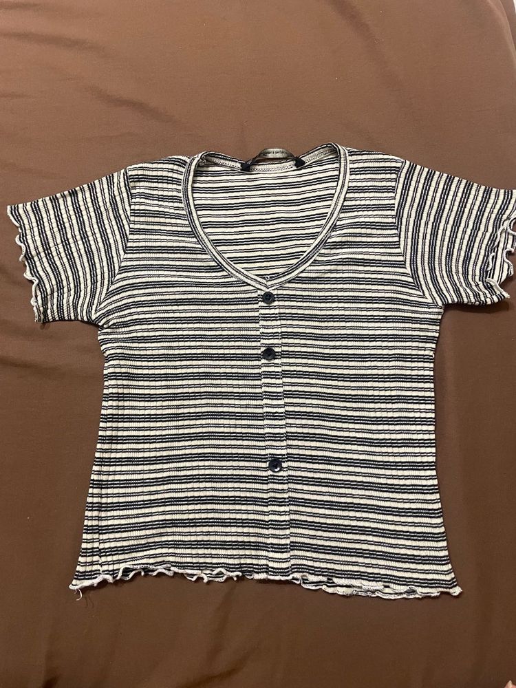 Striped crop Top