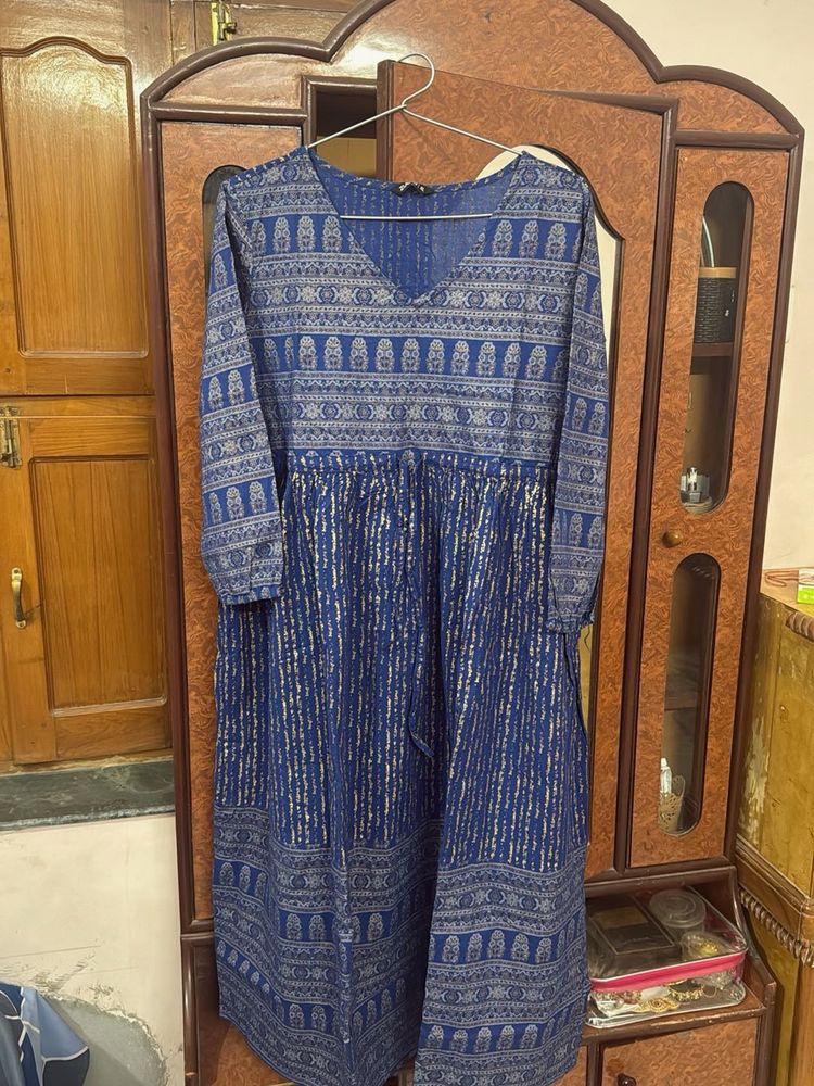 Elegant Blue Printed Kurta