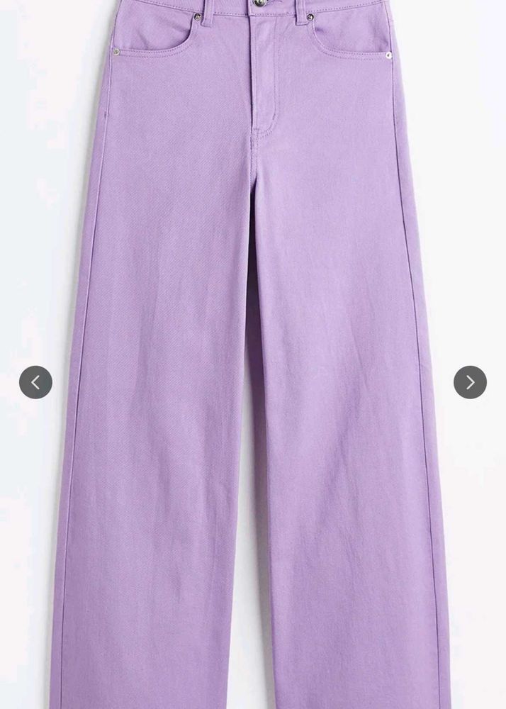 H&amp;m wide leg lavender pants🪻with tag.