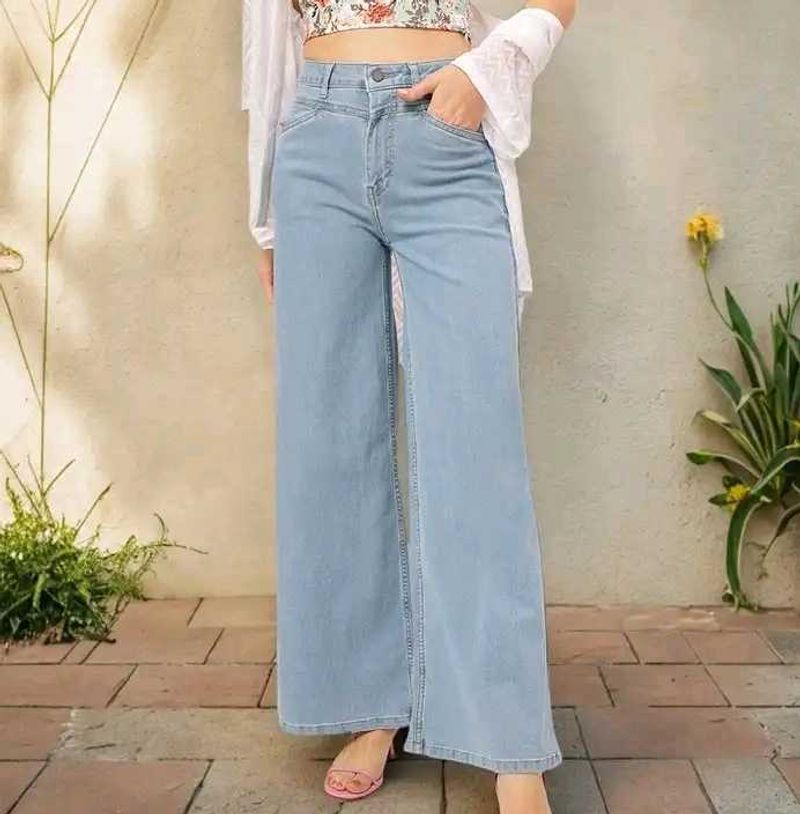 Light Wash Wide Leg Jeans