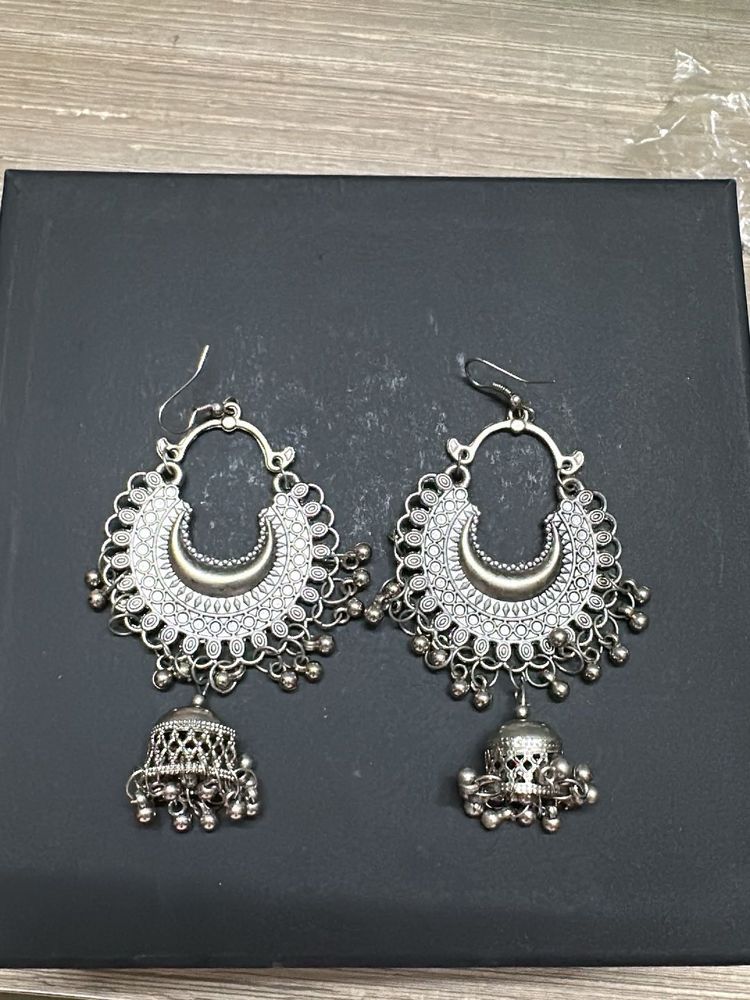 combo Boho Jhumka Earrings and bag