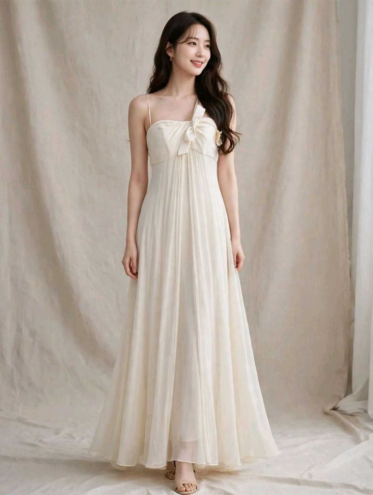 Elegant Cream Maxi Dress