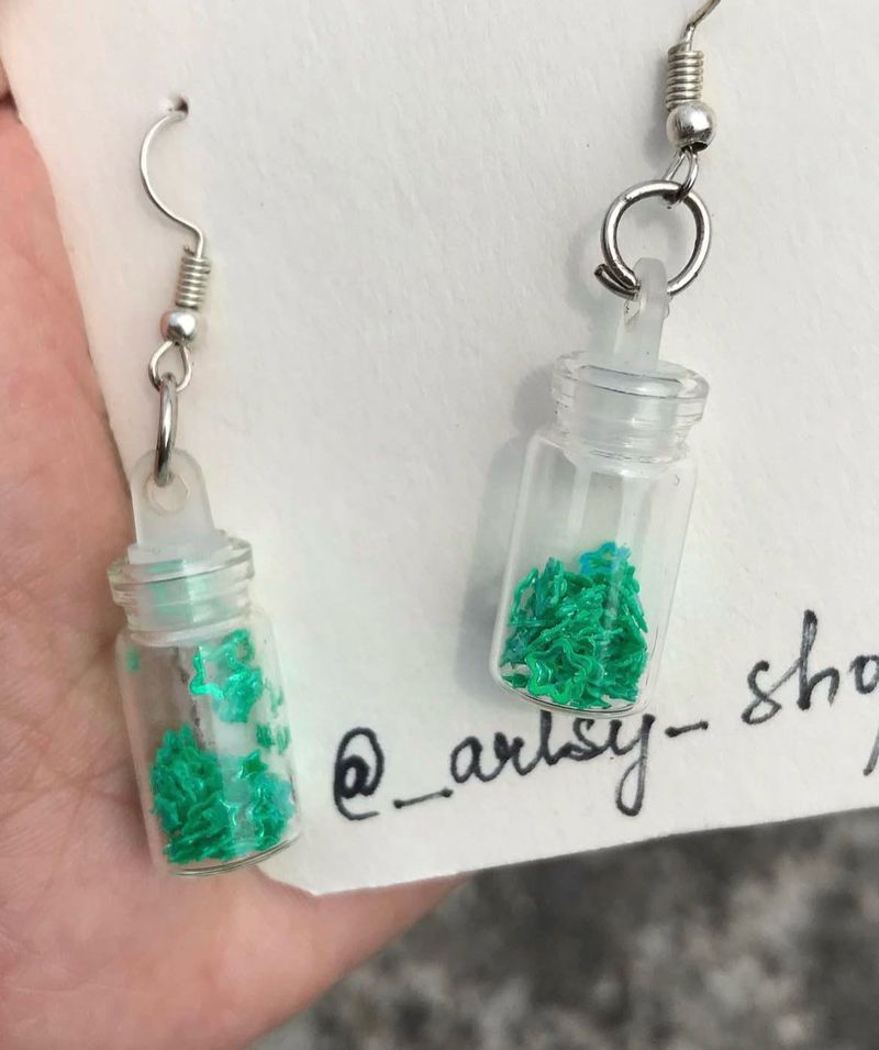 Mini Jar Glitter Earrings