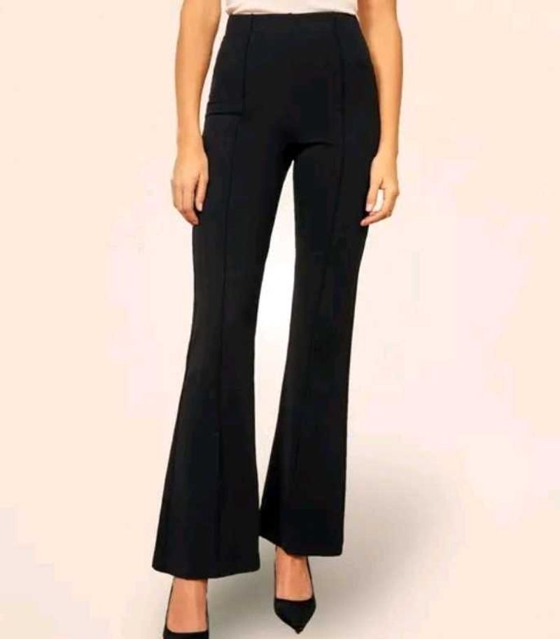 Women's Trendy Retro Black Trouser Pants