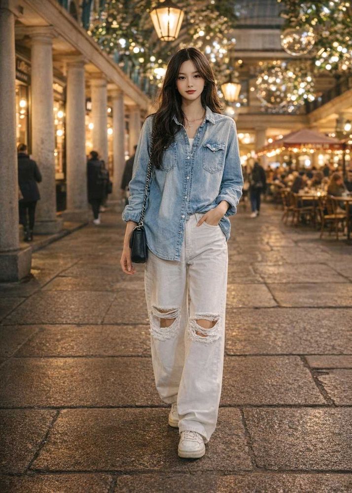 Denim Button-Down Shirt