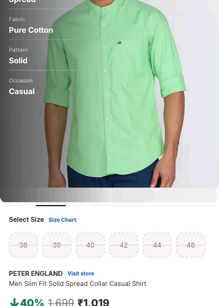 💯OG Peter England Branded Shirt