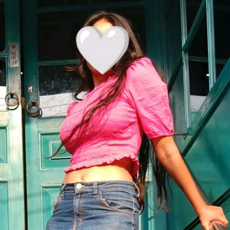 🔴 Clearance Sale🔴 Smocked Fushcia Crop Top (S)
