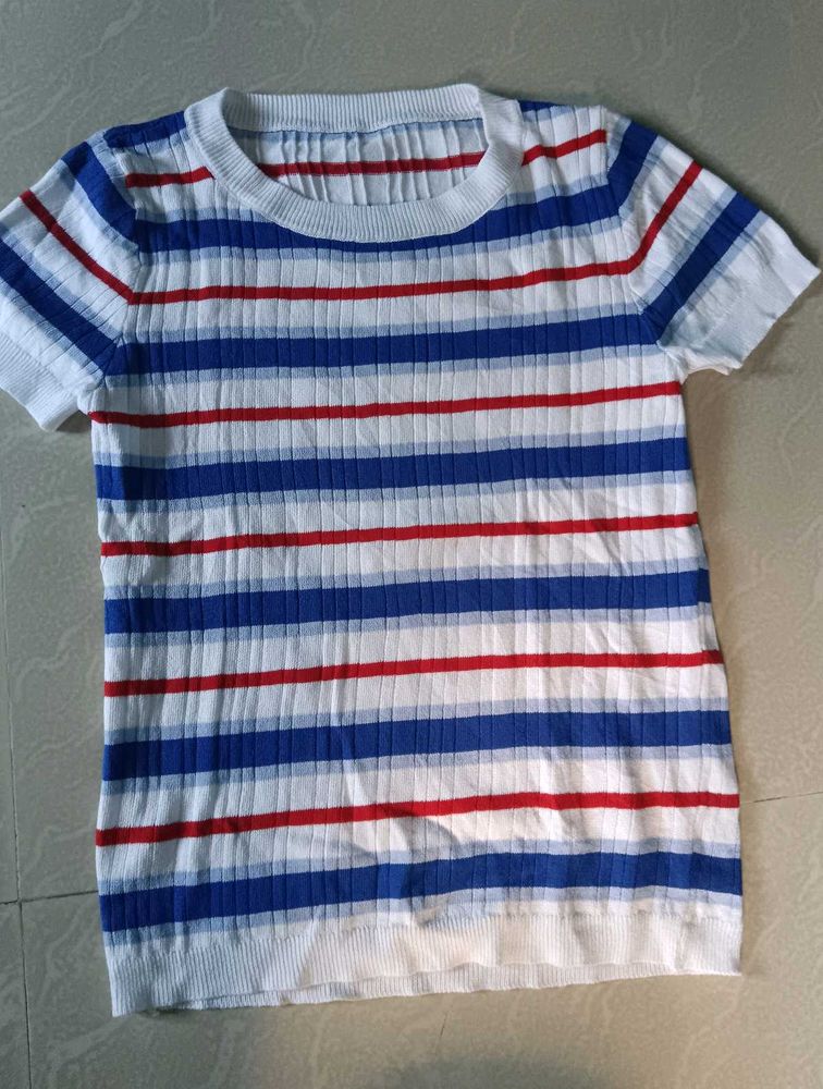 🇰🇷Striped Knit T-Shirt
