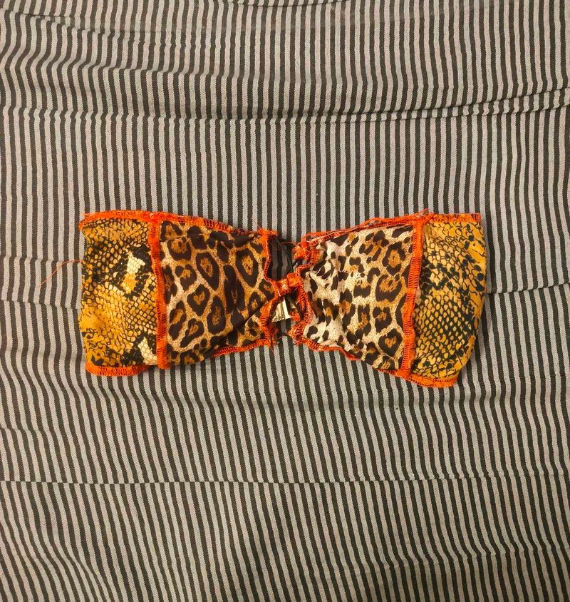 Animal Print Bikini Top