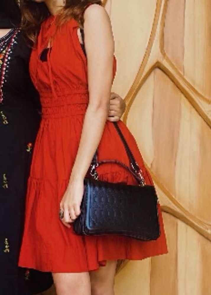 Chic Red Smocked Dress