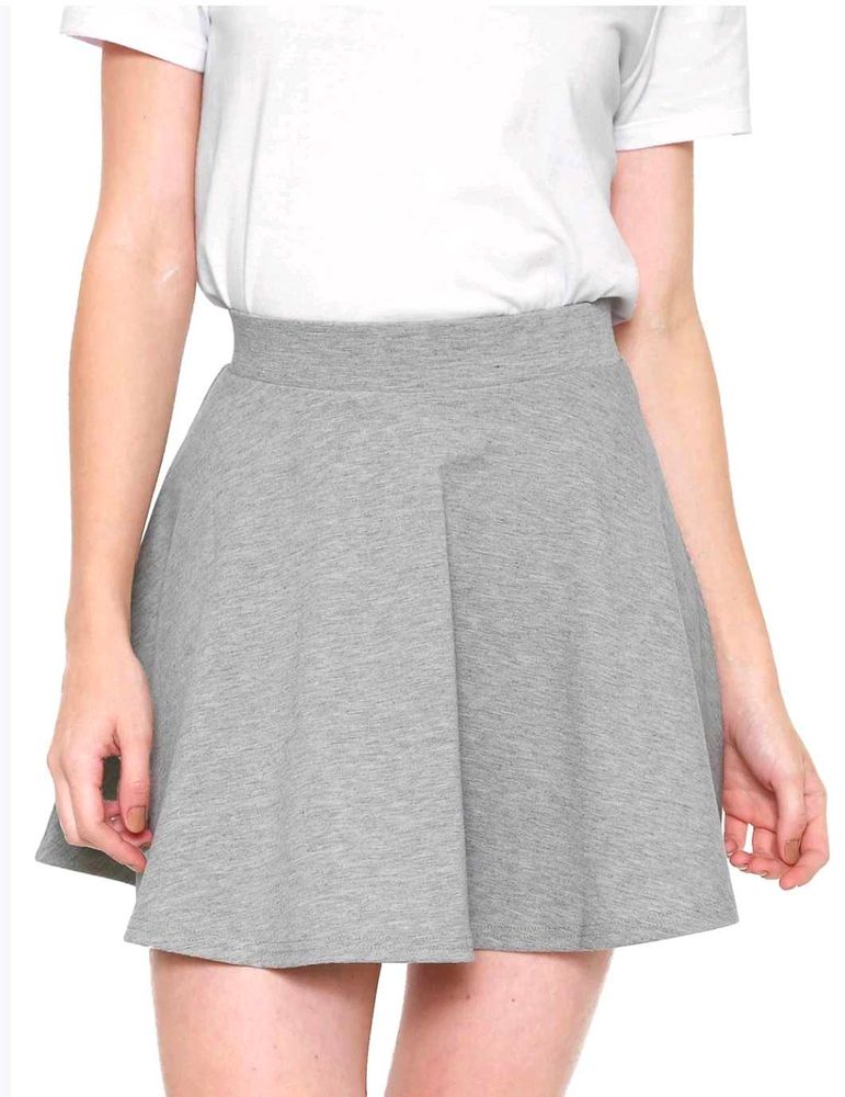 H&amp;M Grey A-Line Mini Skirt