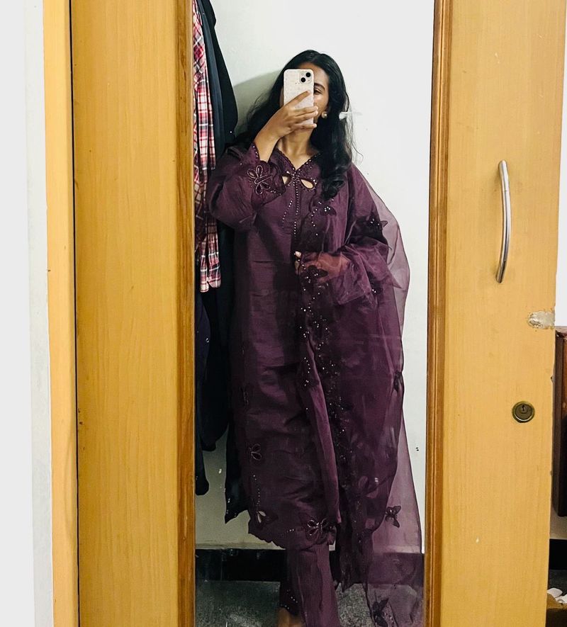 Elegant Purple Kurta Set