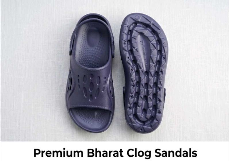 Premium Navy Clog Sandals