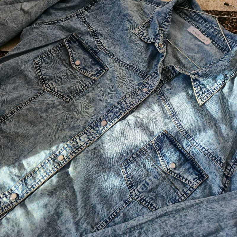 Acid Wash Denim Shirt (overized)