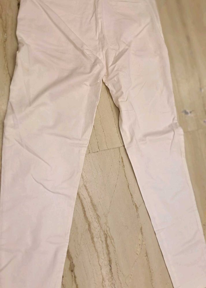 Classic White Casual Pants