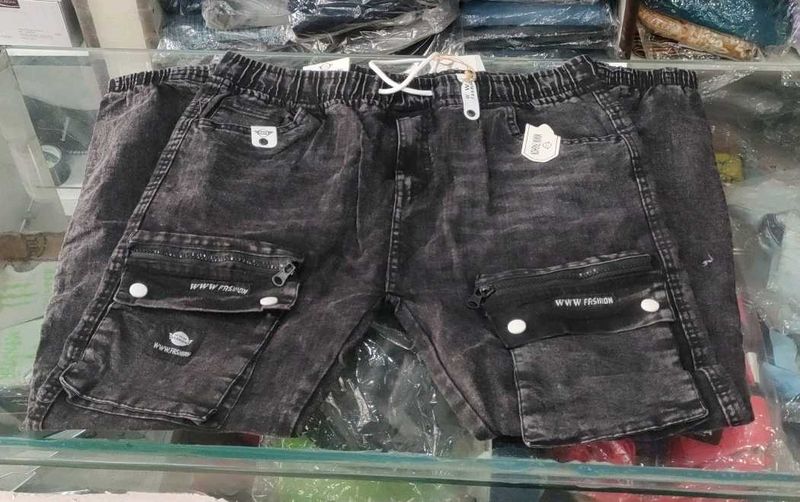 Cargo Denim Shorts