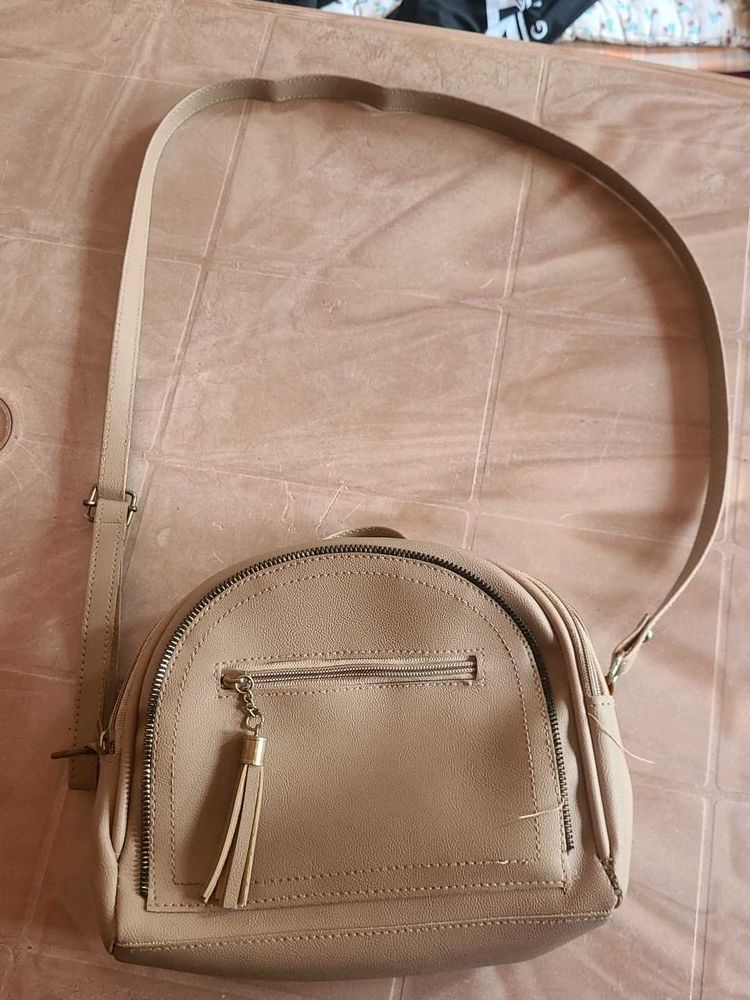 Stylish Beige Crossbody Bag