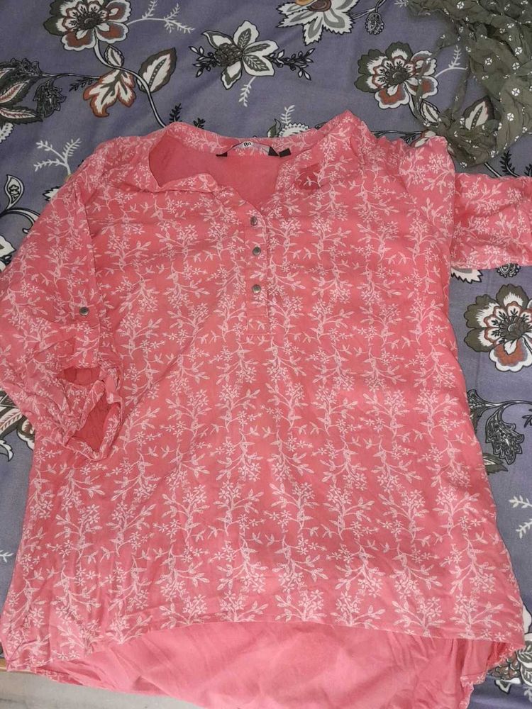 Beautiful Pink Printed Kurta