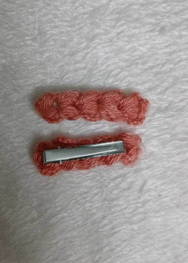 Handmade Knitted Hair Clips - Cute!