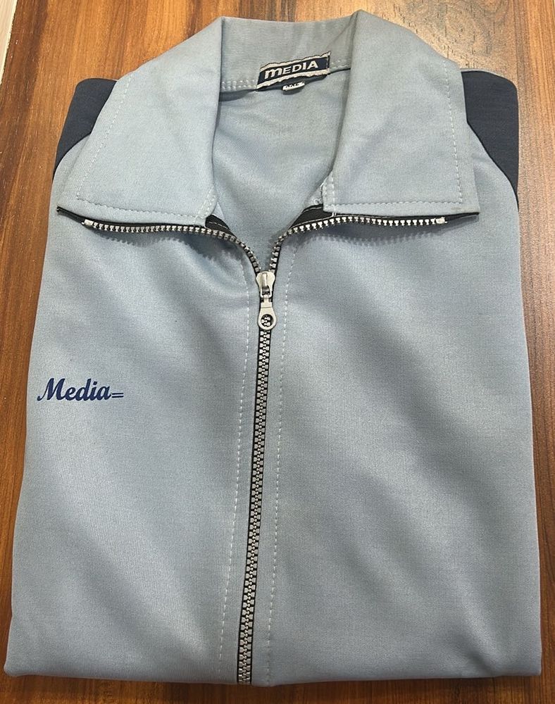 Stylish Blue Media Track Jacket