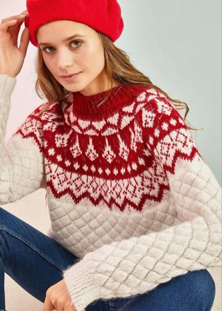 ZARA Unisex Festive Christmas Knit Pullover