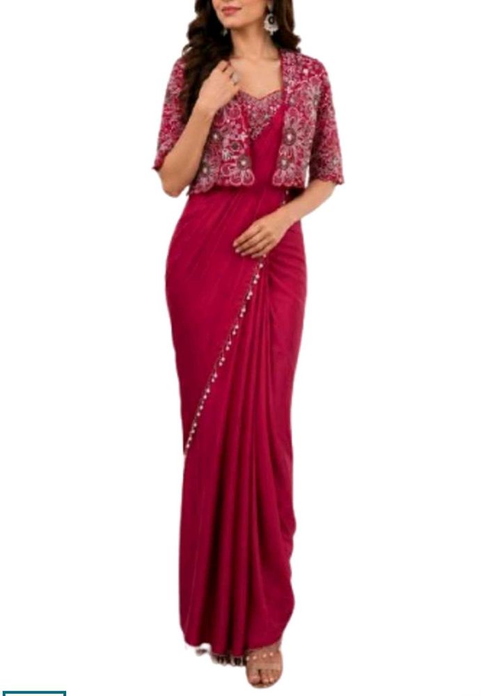 New Designer  ready to Wear Saree with Jacket blou