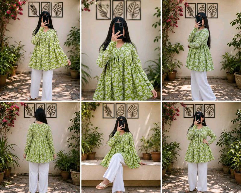 Chic Floral Print Kurta-all Size
