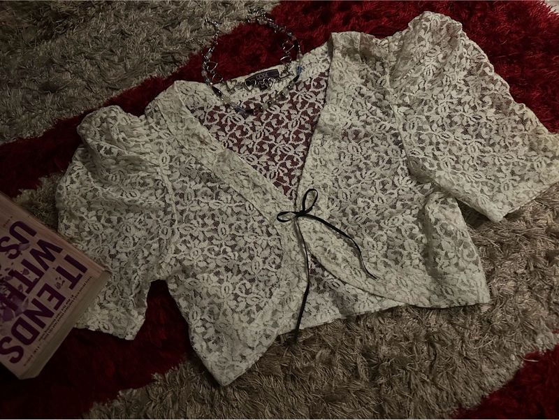 Lace coquette Crop Top