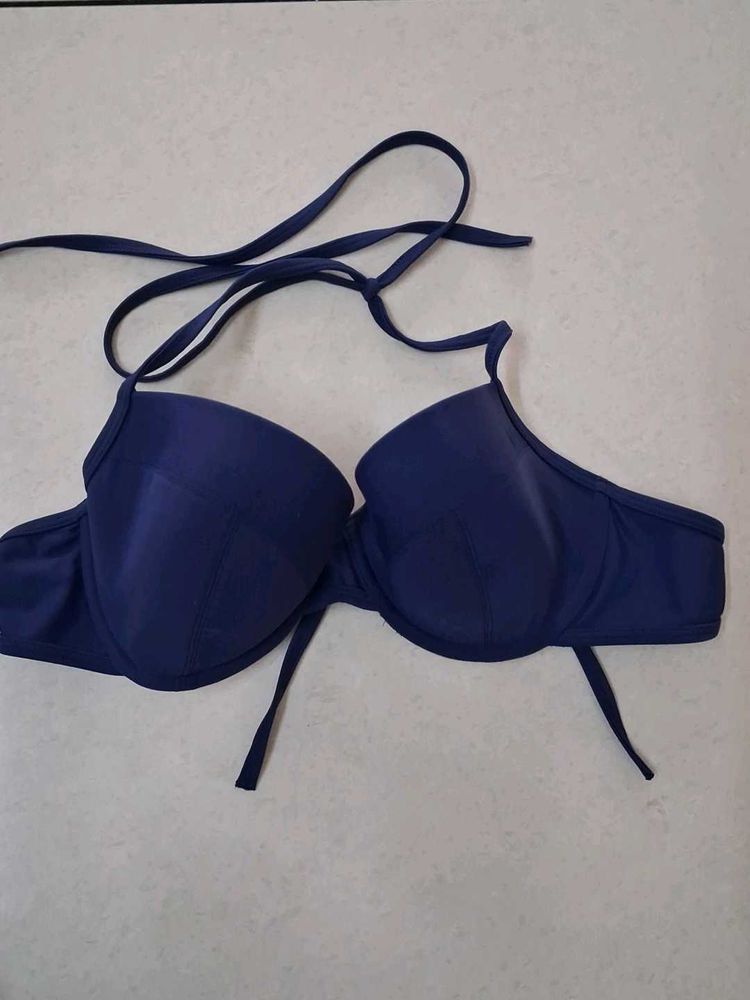 L Navy Blue Bikini Top