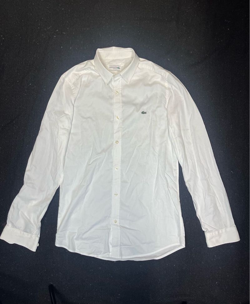 Lacoste White Button-Down Shirt