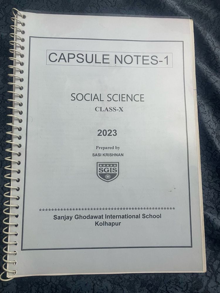Class X Social Science Notes