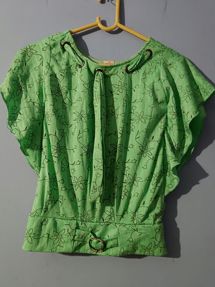 Green Girls Jeans Top